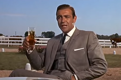 Sean Connery as Bond orders a mint julep in ‘Goldfinger‘