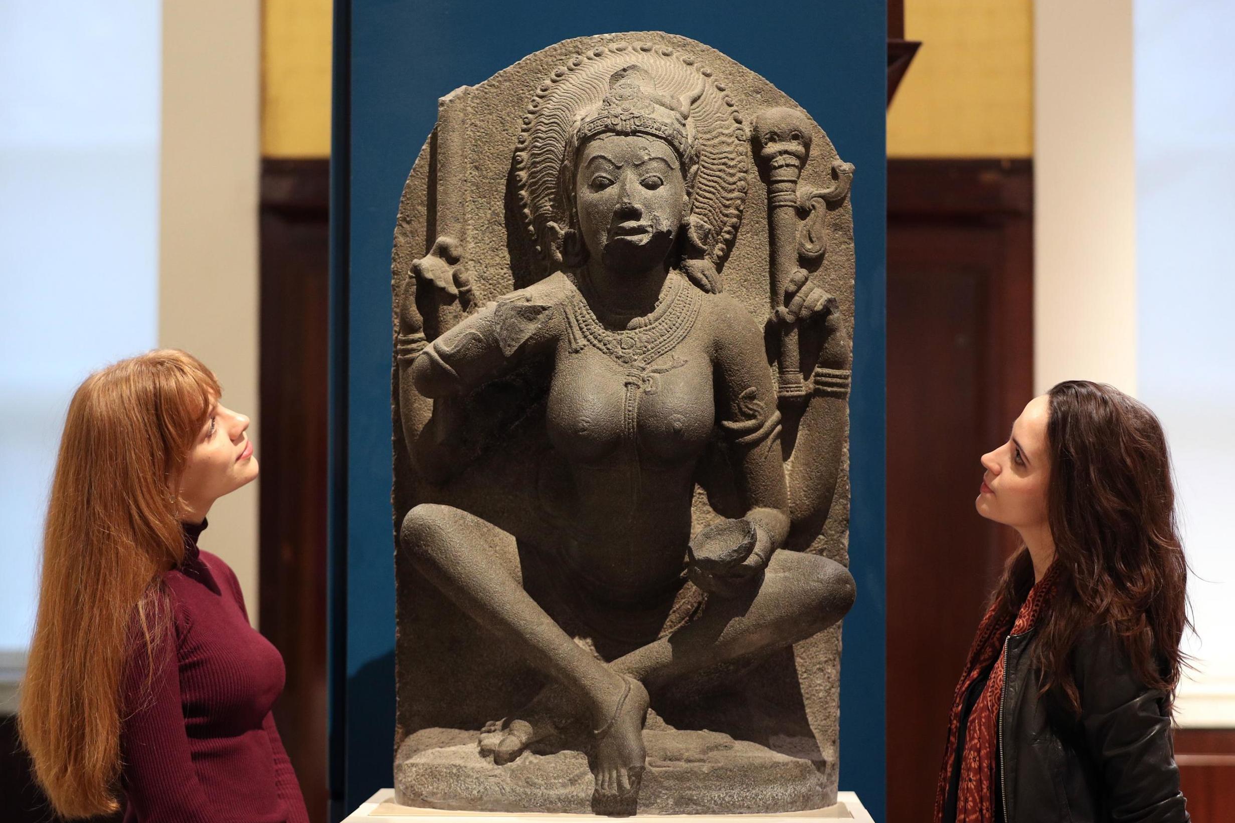 Gender is a focus of the exhibition: a sculpture of a yogini – a female master practitioner of yoga – made in about AD900 in India