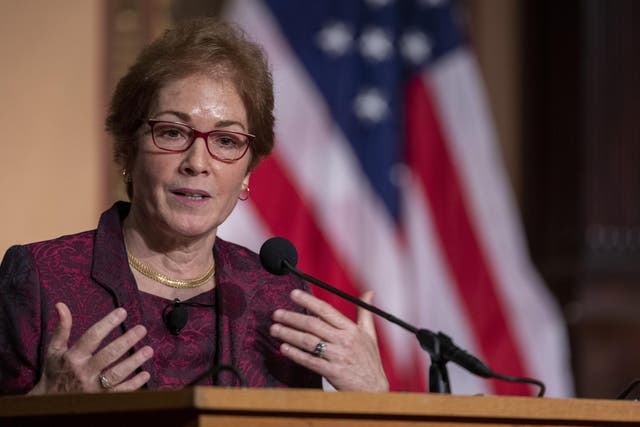 Marie Yovanovitch receives standing ovation after Donald Trump attacks her amid impeachment testimony