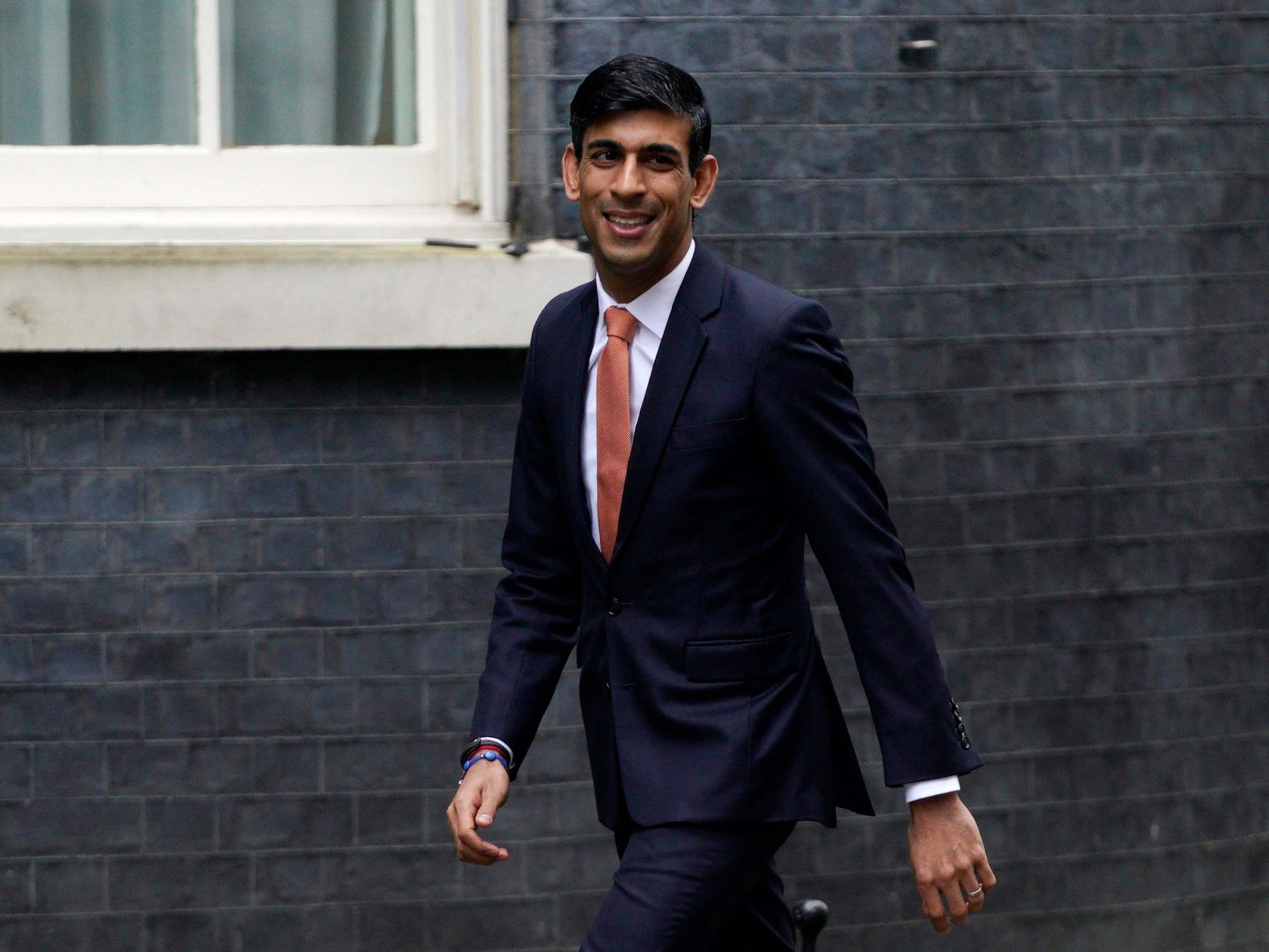 Rishi Sunak leaves Downing Street after being appointed chancellor of the exchequer on 13 February 2020