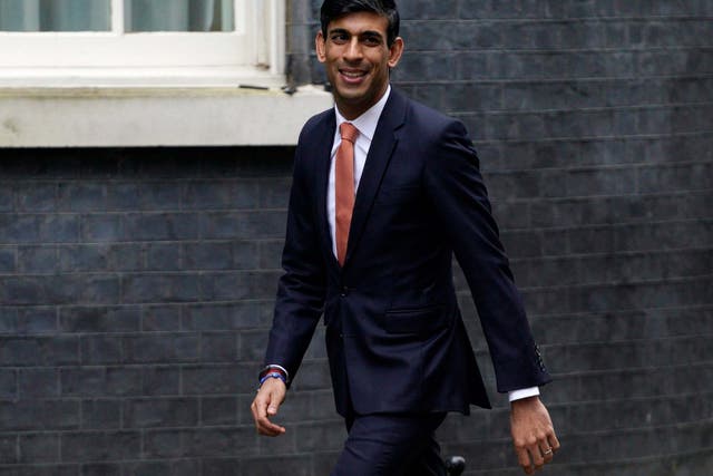 Rishi Sunak leaves Downing Street after being appointed chancellor of the exchequer on 13 February 2020