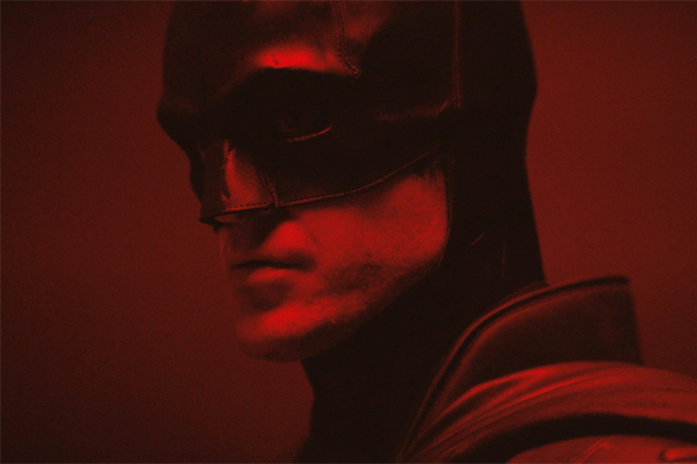 Robert Pattinson pictured in the new Batman suit for Matt Reeves' film