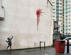 Banksy officially unveils Valentine’s Day mural in Bristol