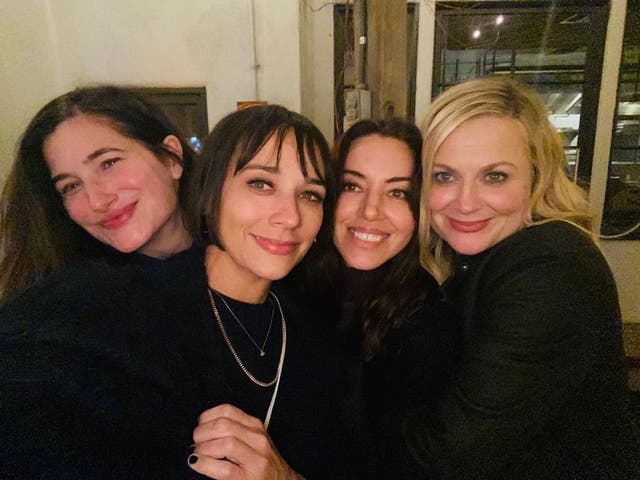 Aubrey Plaza reunites with Parks and Recreation cast for Galentine's Day