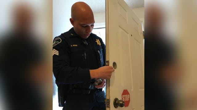 Officers from Pierce County Sheriff's Department changed the locks of the woman who was targetted