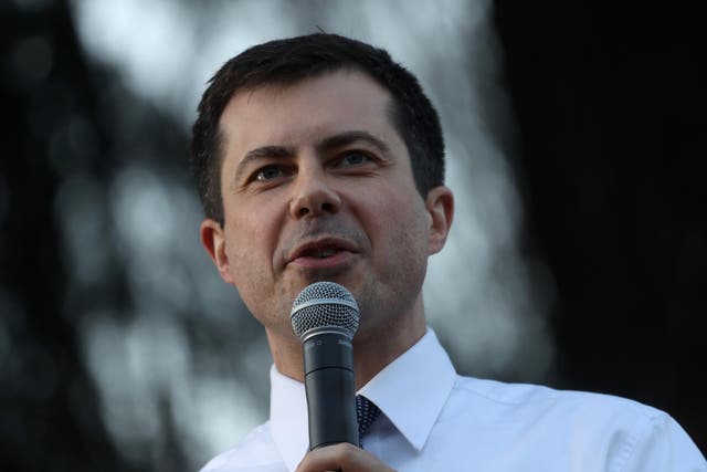 Mr Buttigieg has been campaigning in California ahead of Super Tuesday