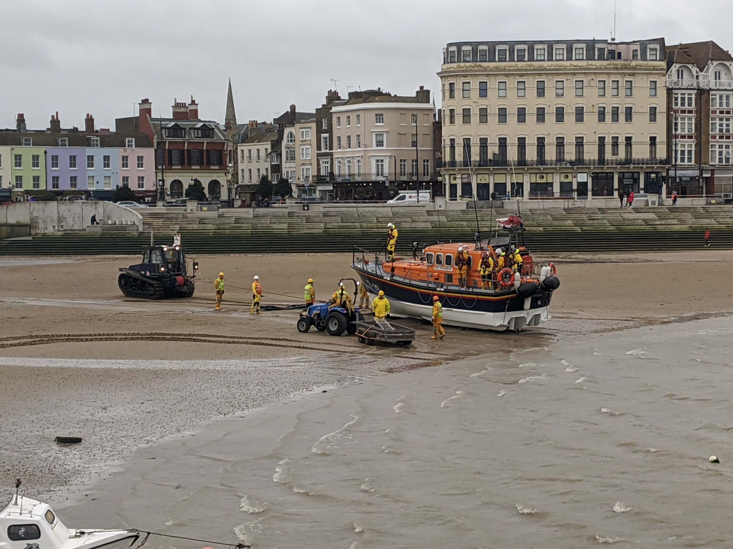 A man was reported missing off Margate Harbour