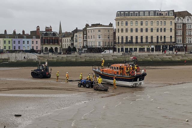 A man was reported missing off Margate Harbour 