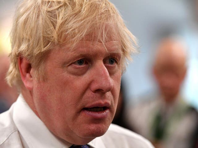 Boris Johnson prior to chairing a cabinet meeting at the National Glass Centre at the University of Sunderland in January