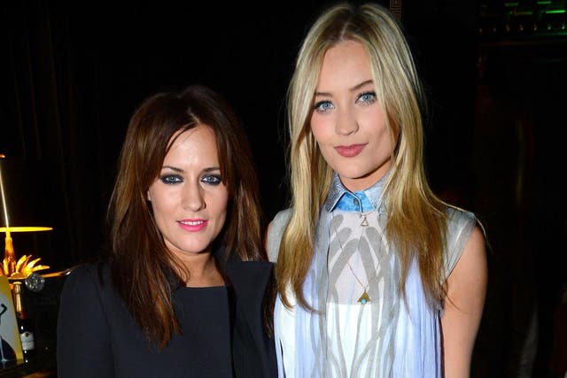 Laura Whitmore (right) with Caroline Flack in 2013