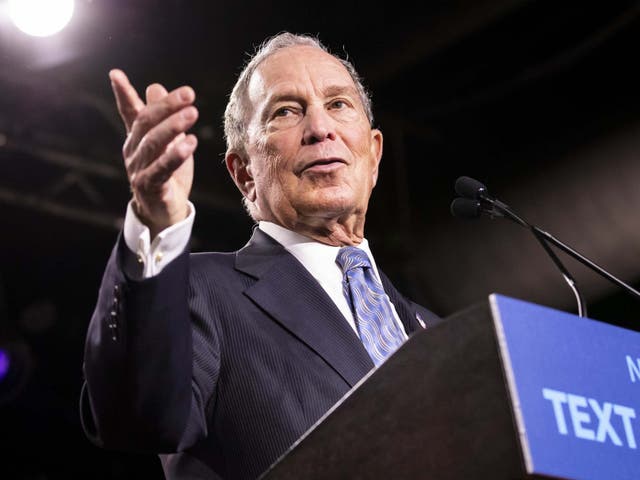 Mike Bloomberg at a campaign rally in Tennessee, 12 February