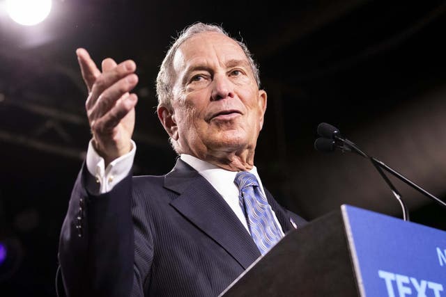 Mike Bloomberg at a campaign rally in Tennessee, 12 February
