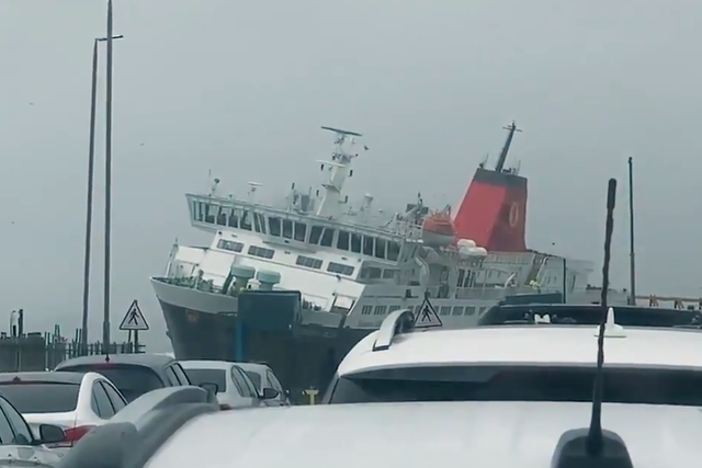 This CalMac ferry was buffeted by Storm Dennis