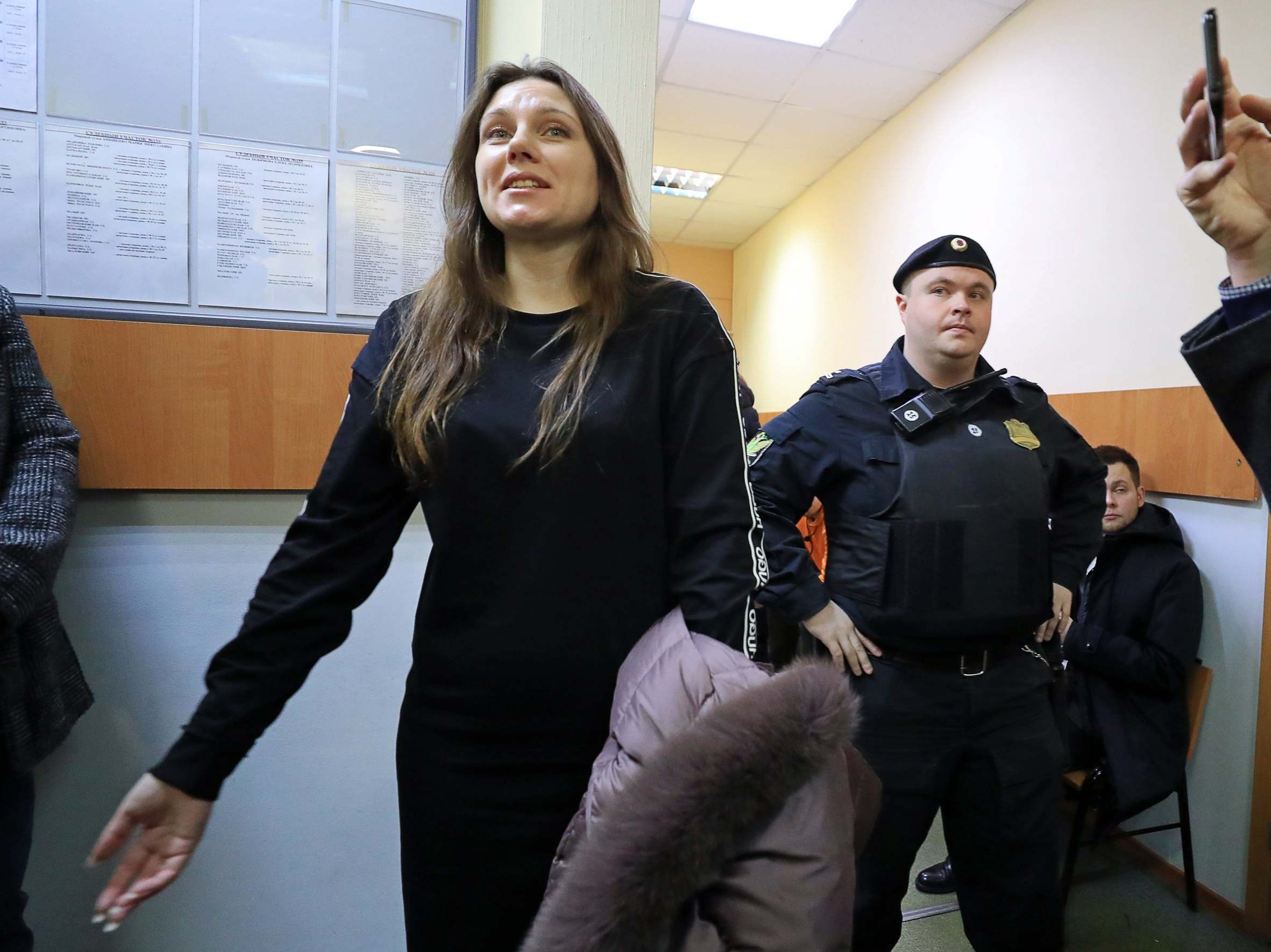 St Petersburg resident Alla Ilyina after a hearing of a complaint brought by Natalia Bashketova, St Petersburg's Chief Sanitary Physician, at the Petrogradsky District Court