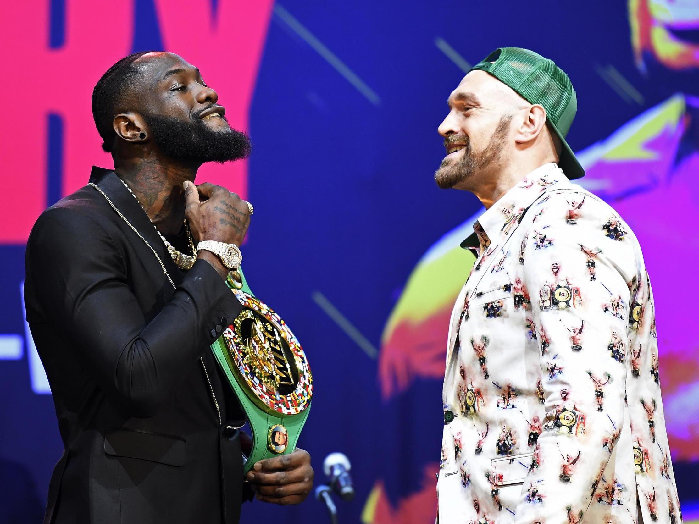 Deontay Wilder (left) and Tyson Fury fought to a controversial draw in December 2018