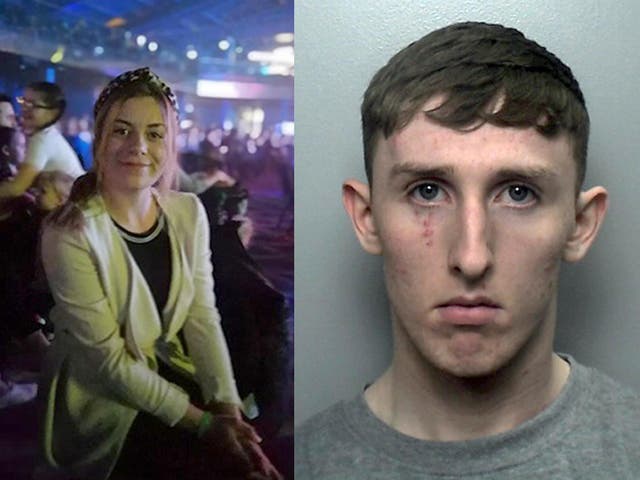 Megan Newton (left) and Joseph Trevor, who has admitted rape and murder