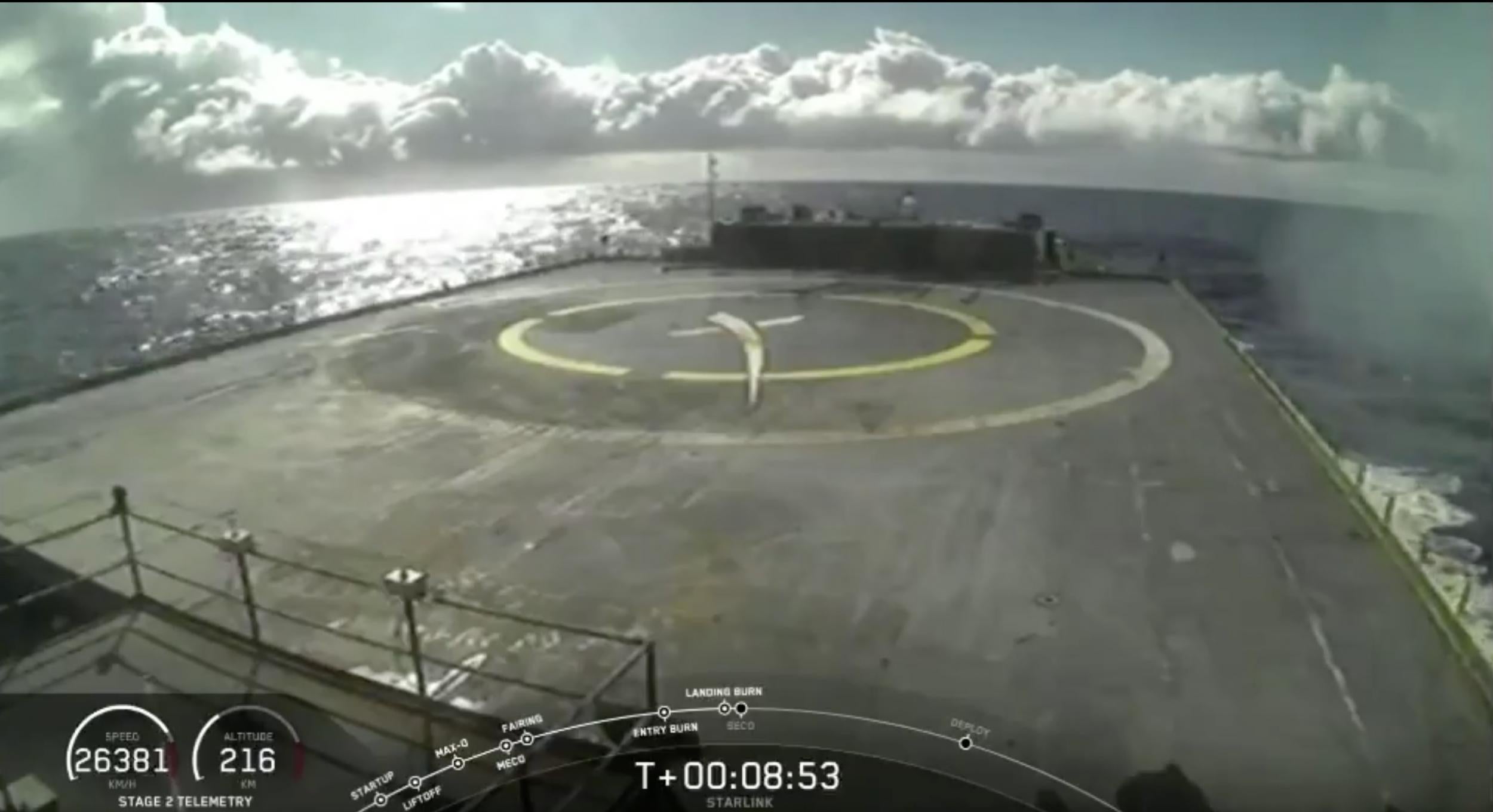 Spacex Falcon 9 Launch Rocket Crashes Into The Sea After Dropping Internet Satellites In Space The Independent The Independent