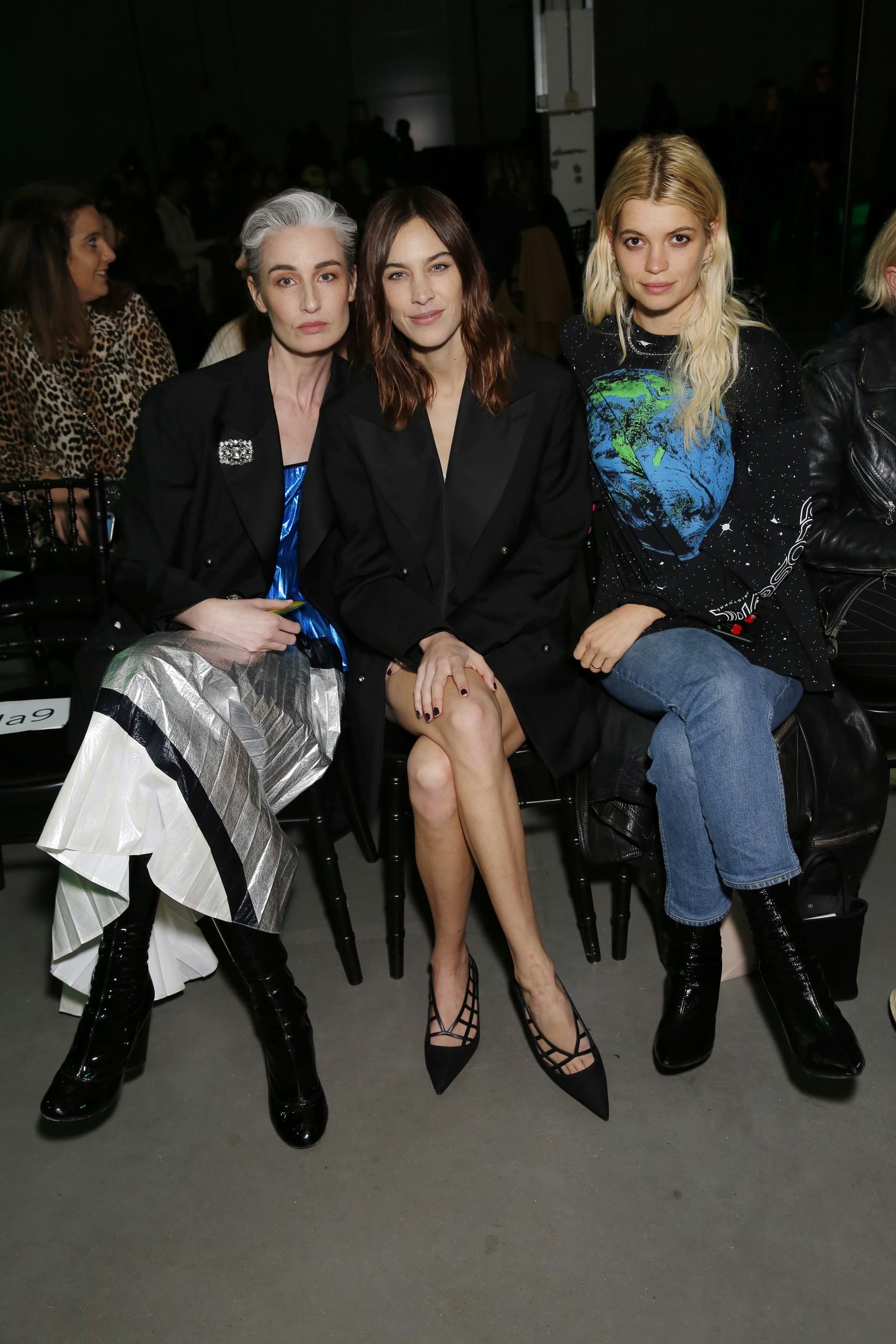 Erin O'Connor, Alexa Chung and Pixie Geldof