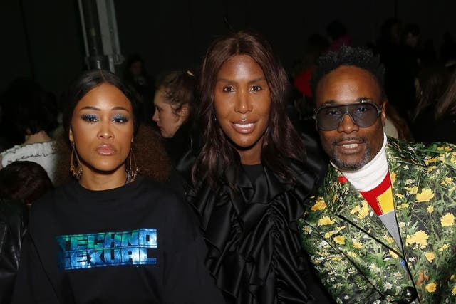 Eve, Honey Dijon and Billy Porter at the Christopher Kane show at London Fashion Week