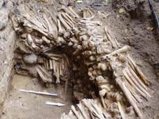 Walls made of human bones discovered under cathedral