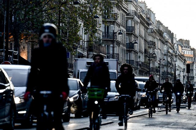 Ms Hidalgo has overseen a radical expansion of protected cycle lanes around Paris in recent years