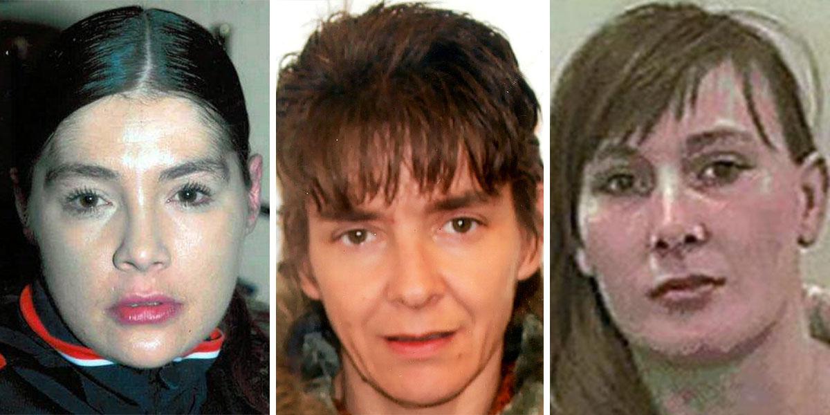 The three victims (from left): Suzanne Blamires, Susan Rushworth, 43, and Shelley Armitage, 31