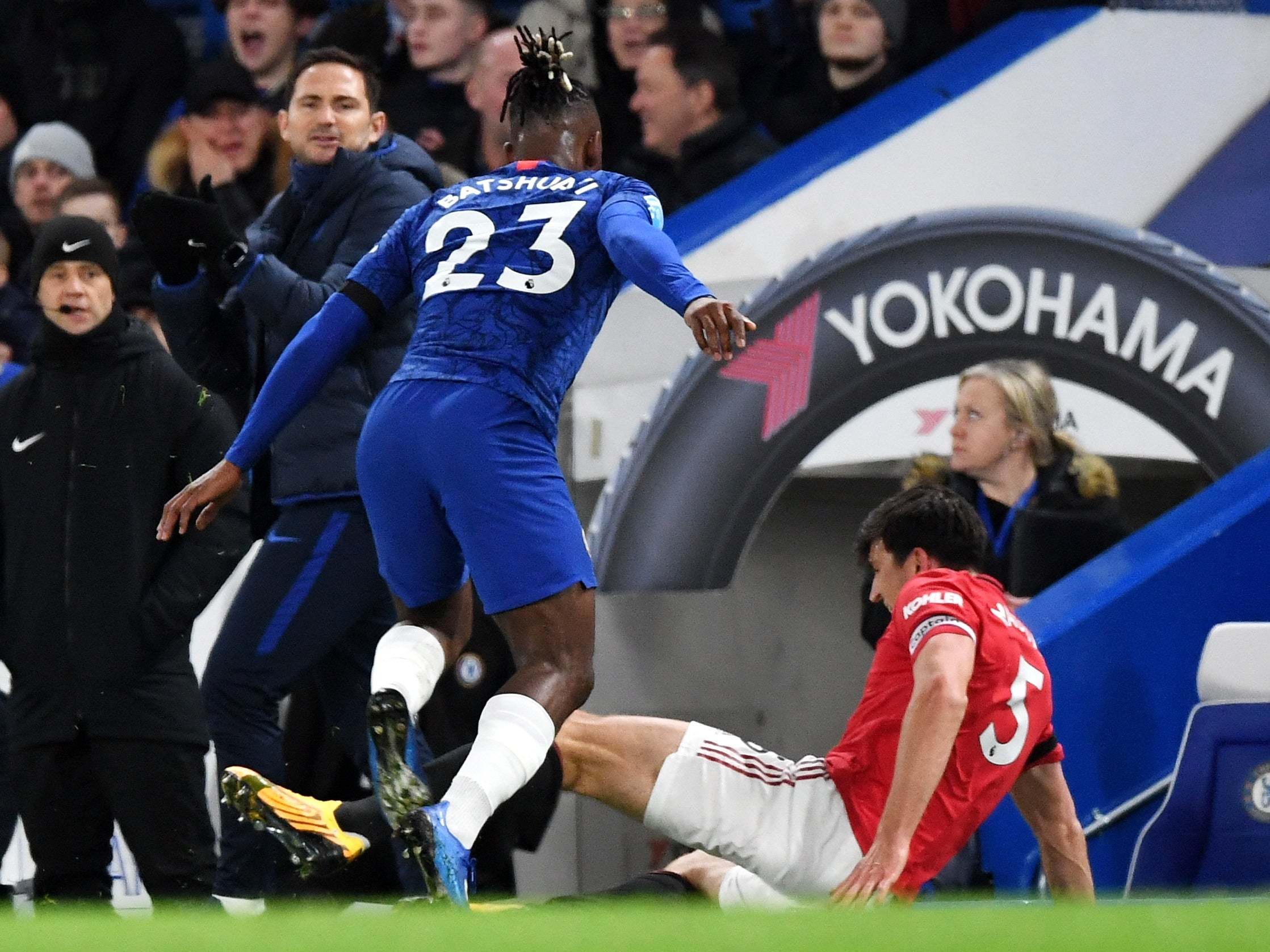 Harry Maguire set to avoid retrospective action for Michy Batshuayi kick as Roy Keane labels him &apos;very, very lucky&apos;