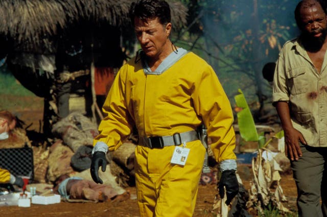 The 1995 virus feature ‘Outbreak’, starring Dustin Hoffman as a hardboiled army scientist, was made in the wake of the Ebola outbreak