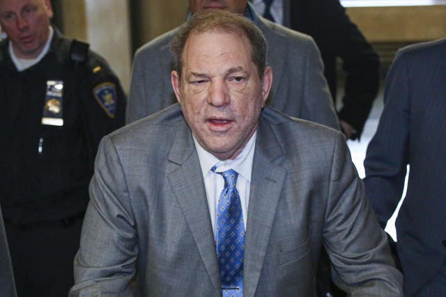Harvey Weinstein arrives to court on 18 February 2020 in New York City.