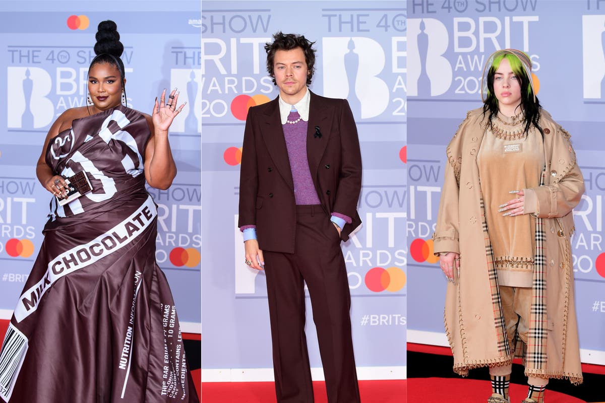 Brit Awards Lizzo Billie Eilish And Harry Styles Among Best Dressed Stars On Red Carpet The Independent