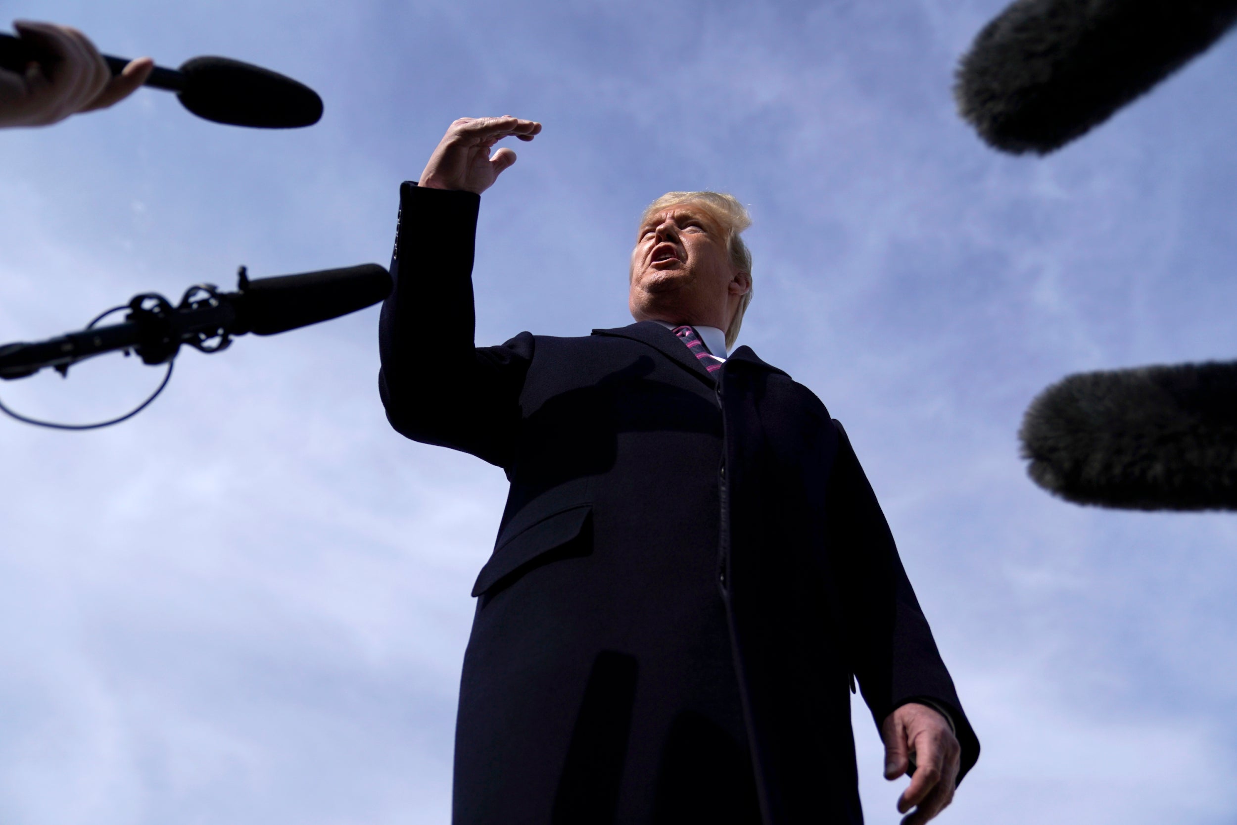 Polls show Donald Trump with his highest approval ratings since he was impeached. AP