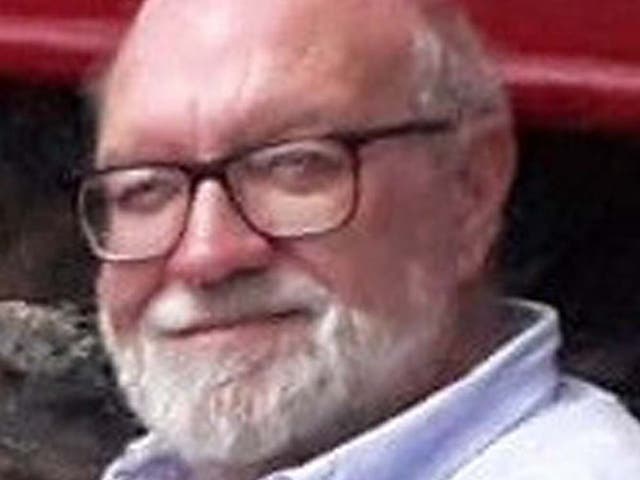 Retired lecturer Gerald Corrigan, 74, who was killed after being hit by a crossbow as he adjusted the satellite dish outside his home in a remote part of Holyhead, Anglesey, Wales, on 19 April, 2019.