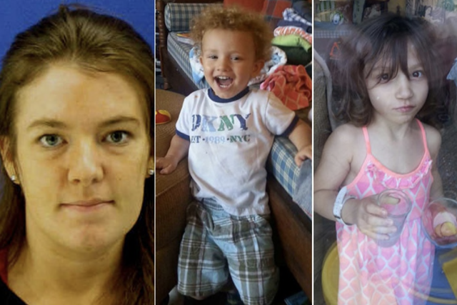 Catherine Hoggle, Jacob Hoggle and Sarah Hoggle, before the children went missing in September 2014