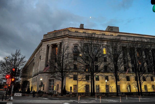 The Justice Department in Washington, where federal prosecutes work