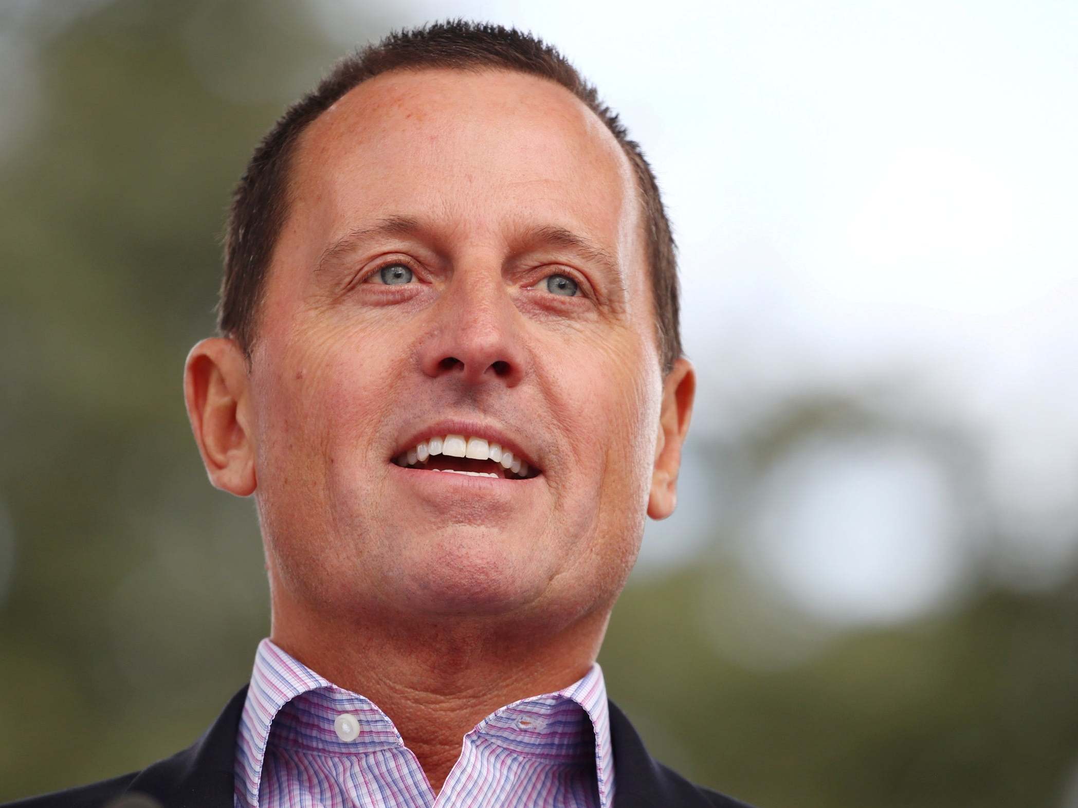 Richard Grenell, US ambassador to Germany, attends the "Rally for Equal Rights at the United Nations (Protesting Anti-Israeli Bias)" in Geneva (Denis Balibouse/Reuters)