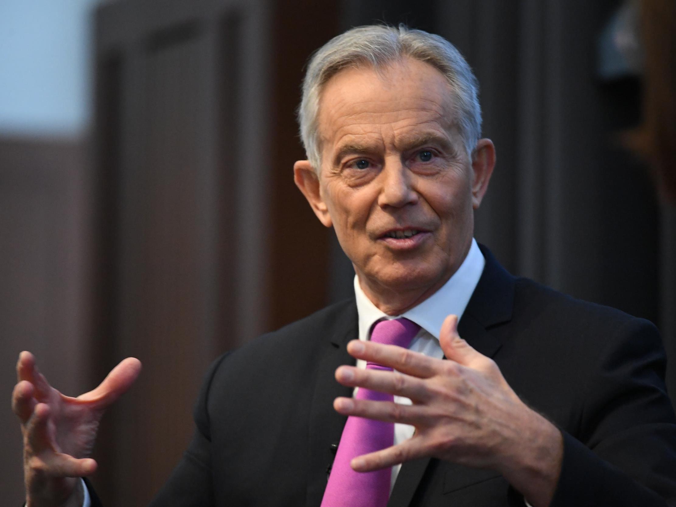 Blair speaks at King’s College London yesterday