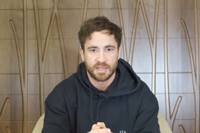 Danny Cipriani pictured in a video posted on his Instagram acccount