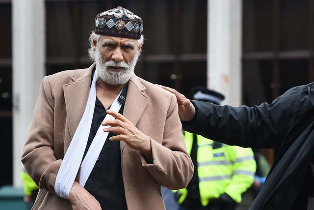 Prayer leader Raafat Maglad, who was stabbed in the neck by an attacker at London Central Mosque, said he forgave his attacker as he returned for prayers less than 24 hours later, 21 February 2020.