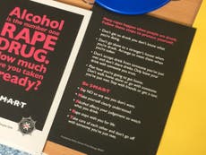 Police apologise for leaflets which linked rape to alcohol consumption