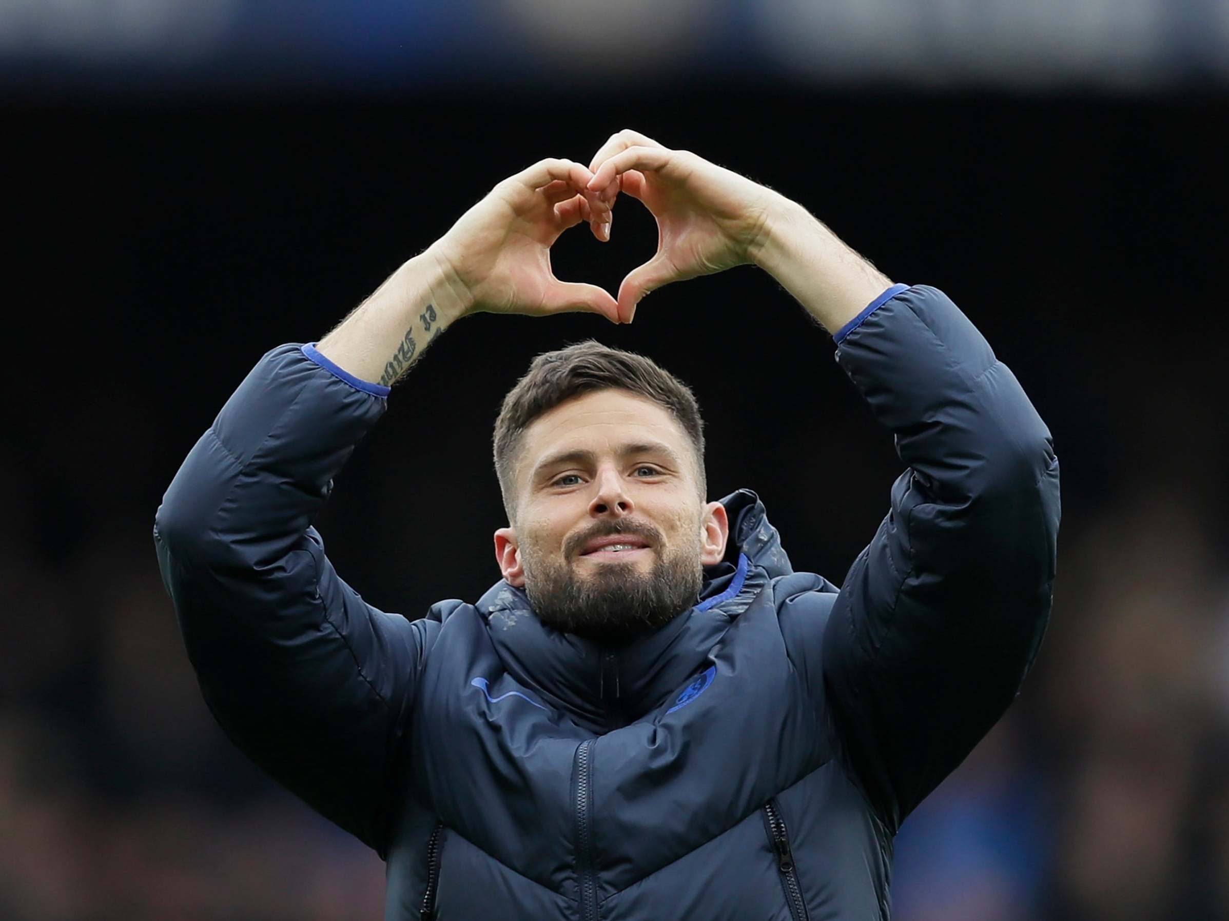 Chelsea's Olivier Giroud celebrates