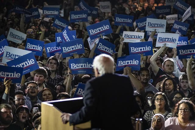 Perhaps only the supporters of Donald Trump display such fervour as those of Bernie Sanders