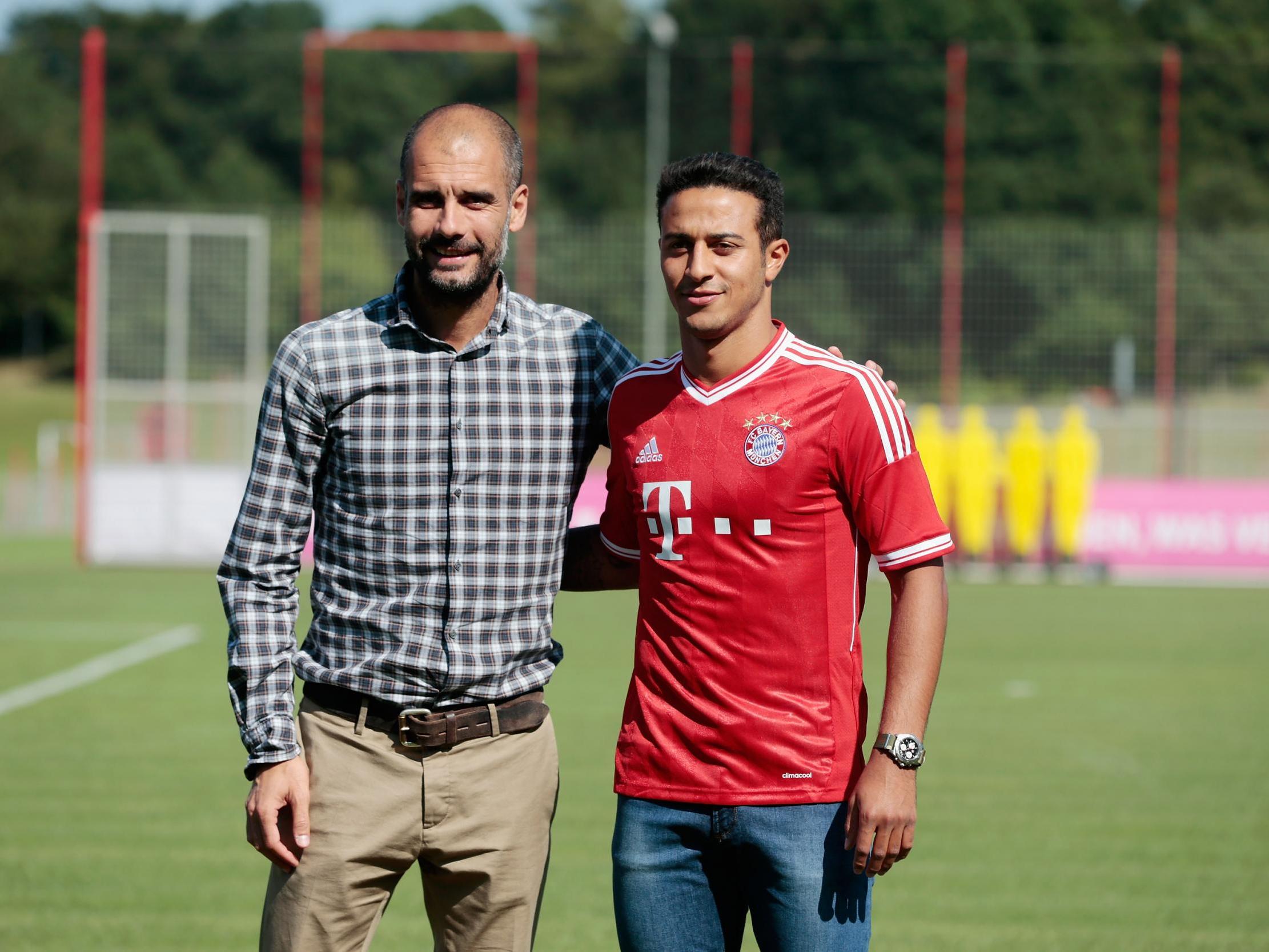 Thiago was lured to Bayern Munich by Pep Guardiola in 2013