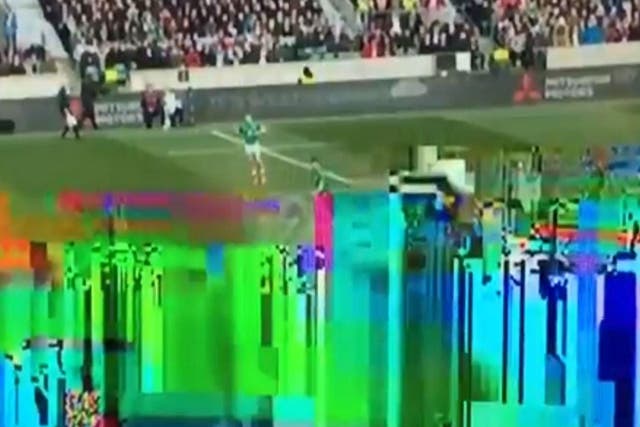 Virgin Media customers complained after the picture began to break up during the England v Ireland rugby