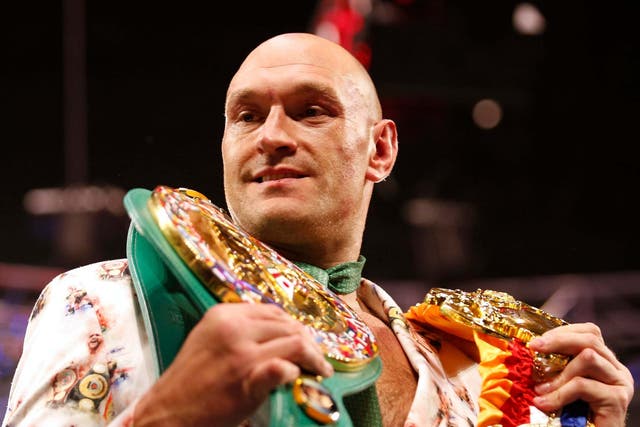 The so-called Gypsy King celebrates his latest victory