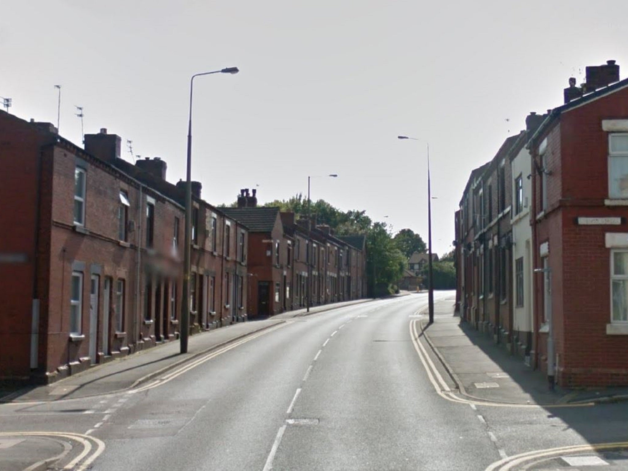 Google Street View image of Borough Road in St Helens, where the woman suffered a fatal head injury
