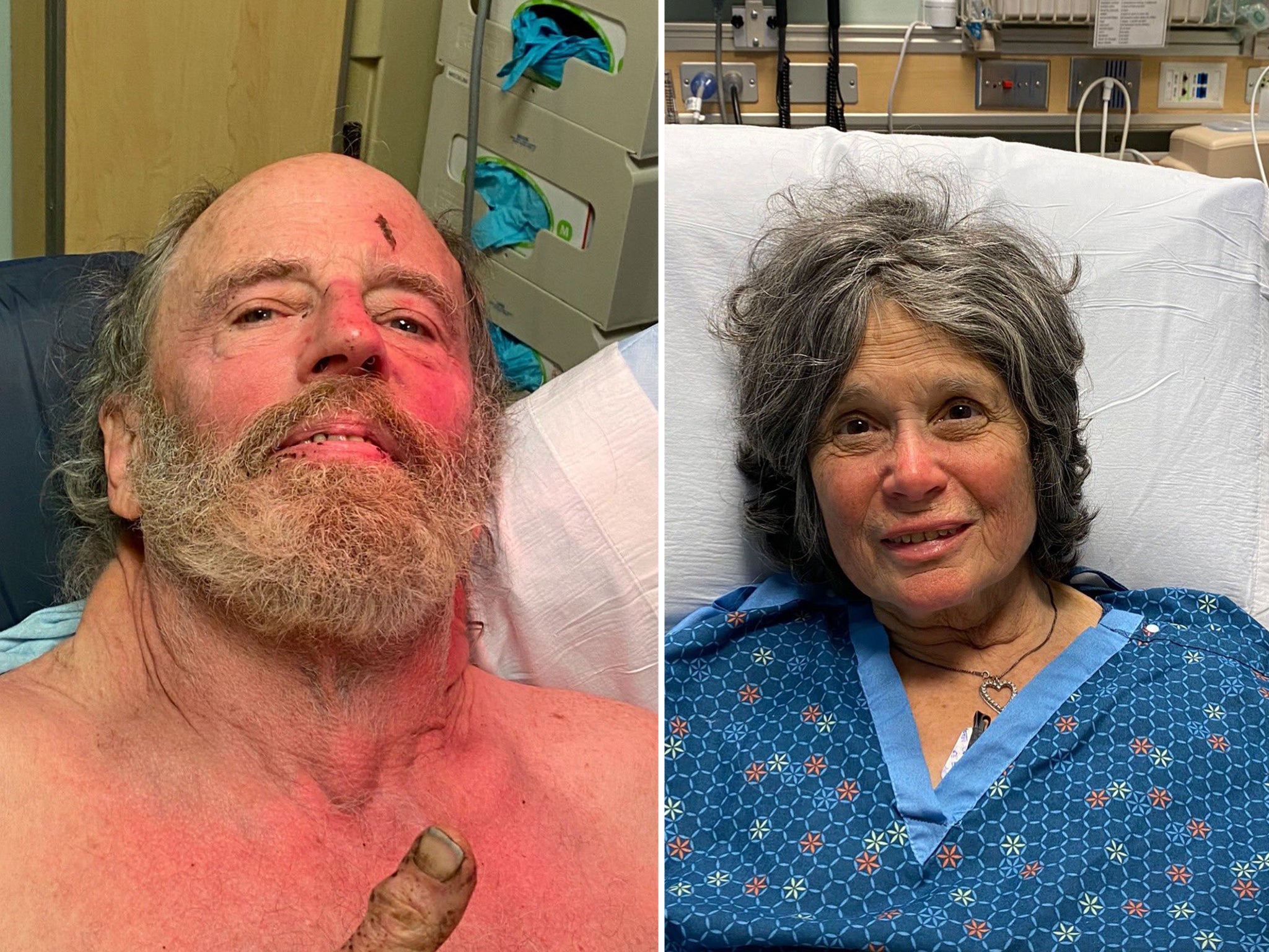 Couple found after getting lost in woods for eight days during Valentine's Day walk 'to see sunset'