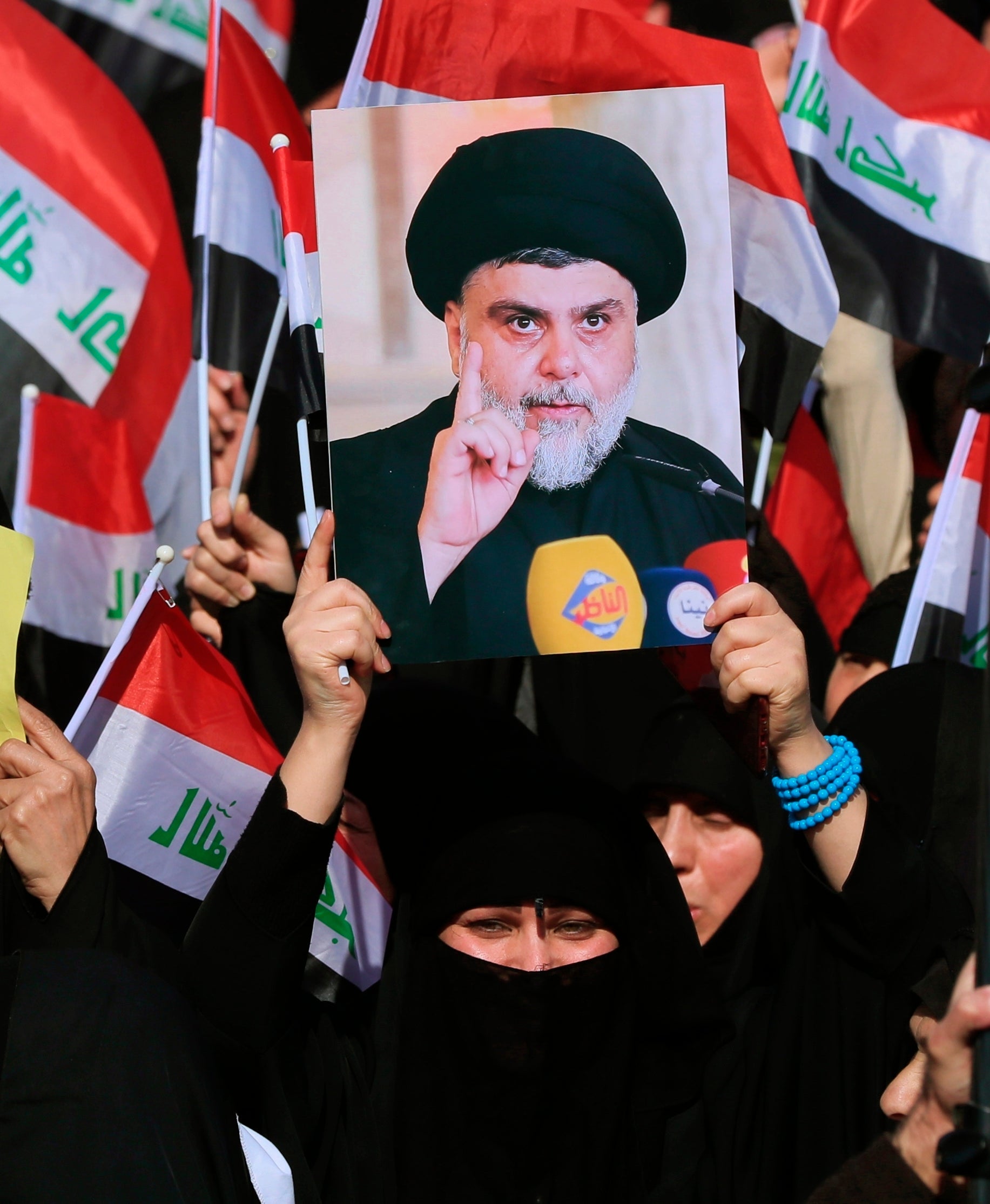 The cleric’s call for gender segregation at anti-government rallies prompted hundreds of Iraqi women to take to the streets last month, both to challenge and defend him