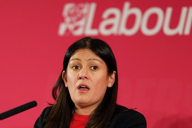 Lisa Nandy speaking to the audience at the Labour Party Leadership hustings in Durham on 23 February, 2020