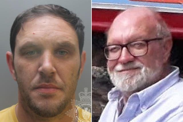 Terence Whall (left), originally from east London, refused to say why he had carried out the attack on Gerald Corrigan (right)