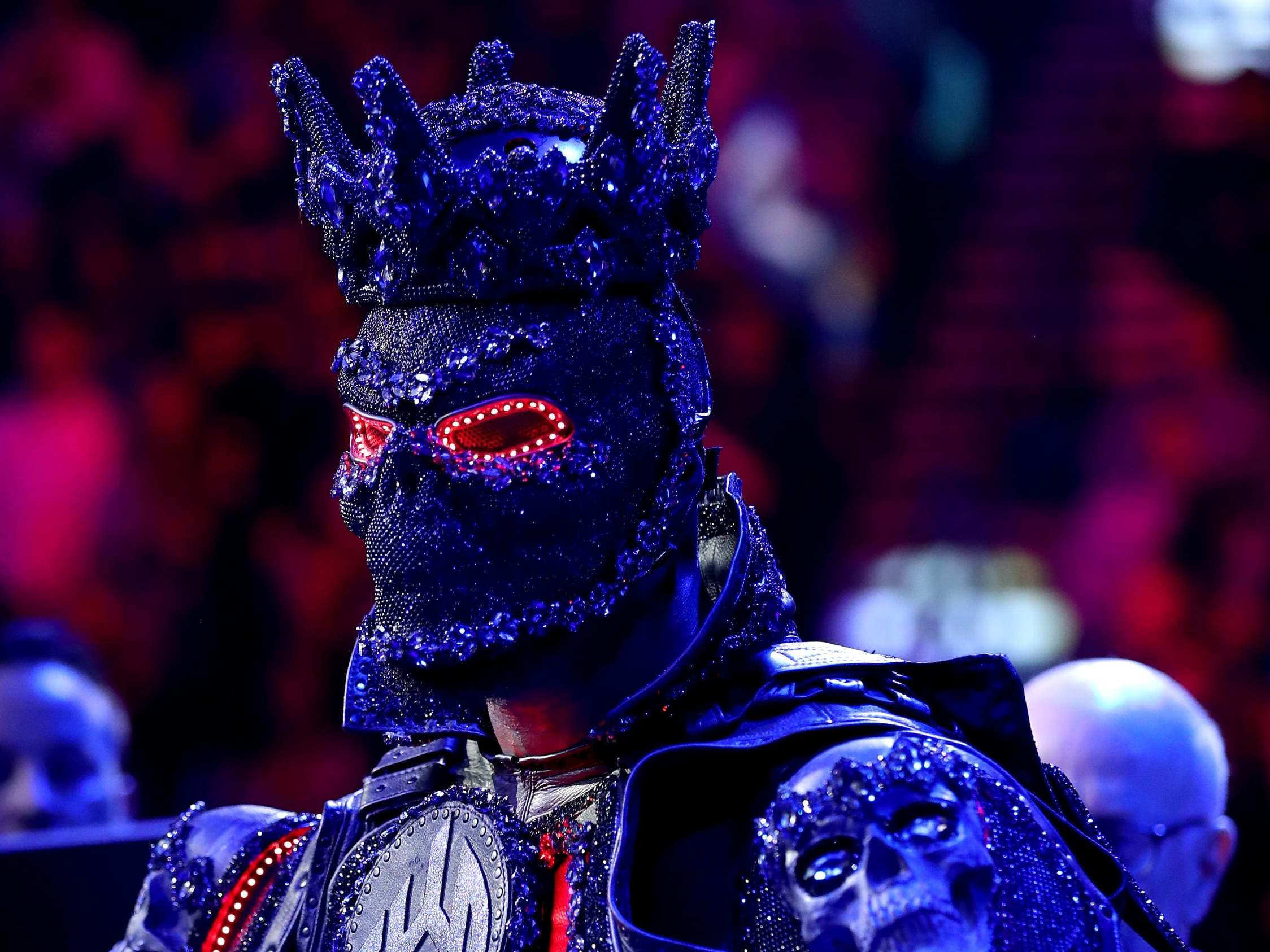 Deontay Wilder wore a three-stone costume into the ring ahead of his fight with Tyson Fury